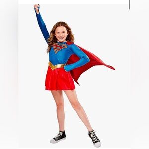 🎄4x$50 🦸🏻 Supergirl Fancy Dress Costume dress, belt & cape + FREE shipping 🚚